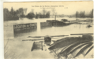 Inondations - Crues De 1910 - Carte De Circonstances : Location De Canots !!! - Überschwemmungen