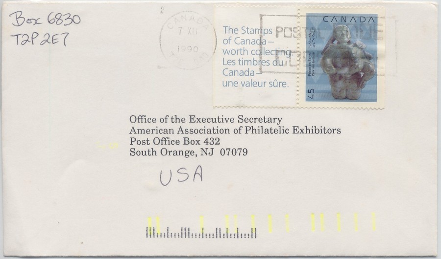 CANADA 1990 COVER To US  [D803] - Storia Postale