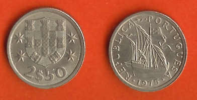 PORTUGAL 1968-86 2,5 Escudo Copper-nickel KM591 C644 - Portugal