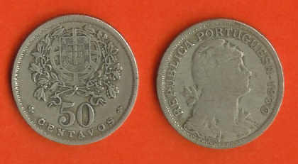 PORTUGAL 1930 50 Centavos Copper-nickel KM577 C646 - Portugal