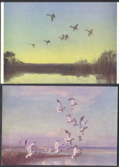 (4) Birds In Flight - Artist Signed Vernon Wood - Casinos