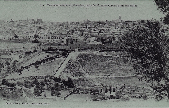 VUE PANORAMIQUE DE JERUSALEM PRISE DU MONT DES OLIVIERS (cote Est-nord) - Palestine
