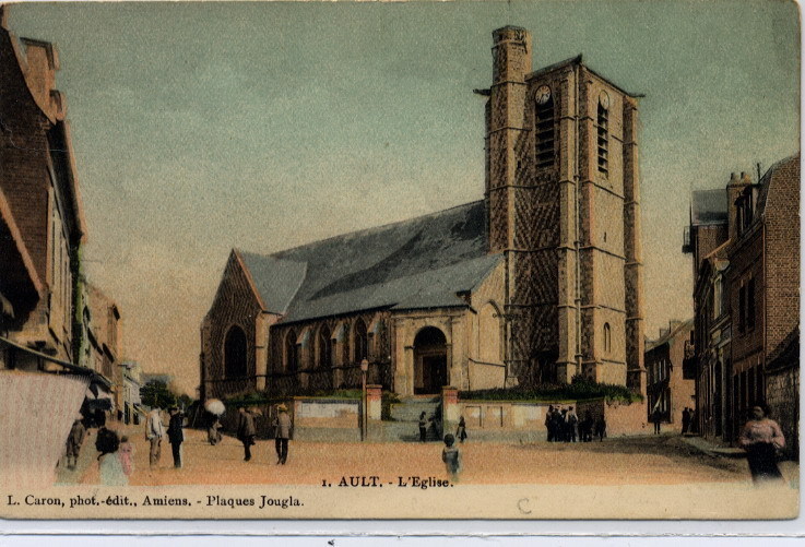 Cpa Ault-onival -la Place De L´église - Animation - Ault