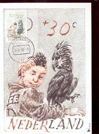 PAYS BAS CARTE MAXIMUM NUM.YVERT 1196 L ENFANT ET L ANIMAL - Maximumkarten (MC)