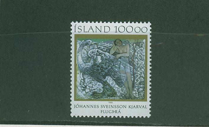 3S0355 Tableau De Kjarval Soif D Envol Cygne 594 Islande 1985 Neuf ** - Altri & Non Classificati