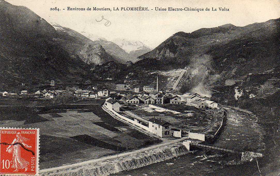 73 LA PLOMBIERE (environs Moutiers) Usine Electro Chimique De La Volta, Vue Générale, Ed ?? 2084, 1909 - Moutiers