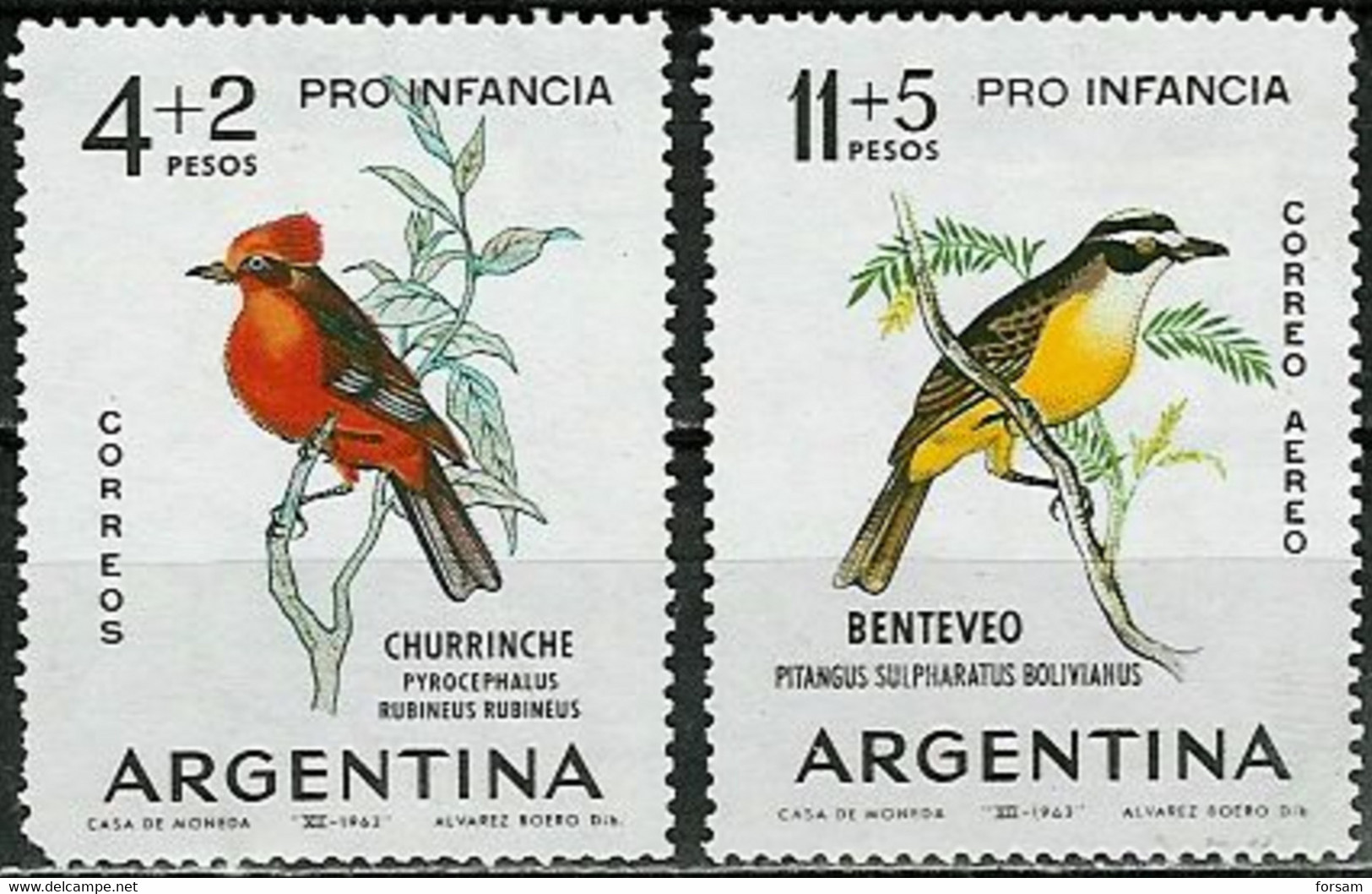 ARGENTINA..1963..Michel # 830-831...MLH...MiCV - 3.50 Euro. - Ongebruikt