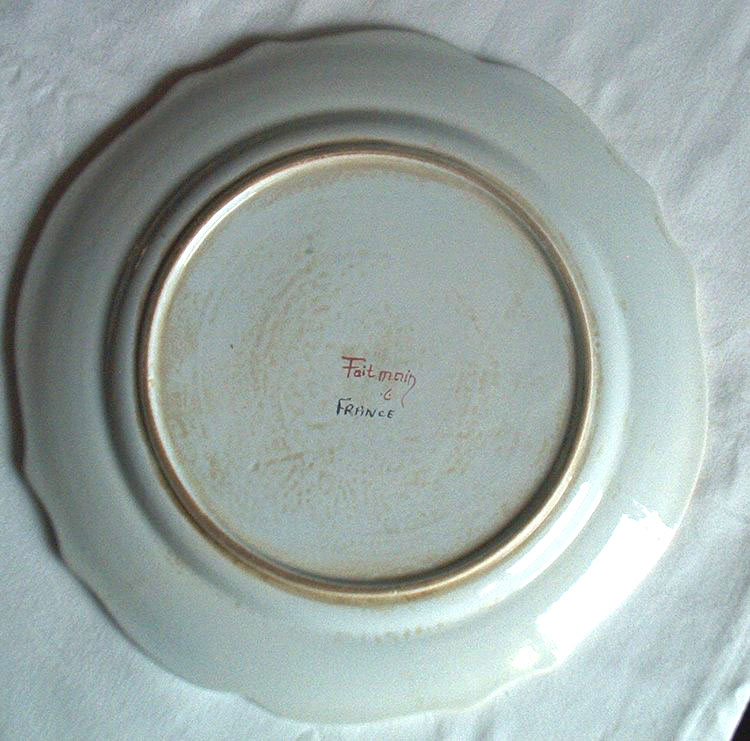 Desvres Decor Sceaux Rose - Assiette - Plate - Bord - AS 1136 - Desvres (FRA)