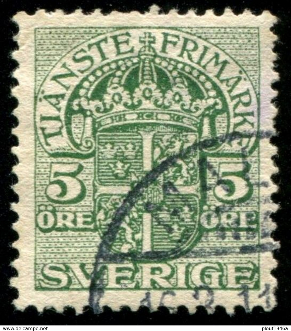 Pays : 452,03 (Suède : Gustave V)  Yvert Et Tellier N° : S  22 (o) - Servizio