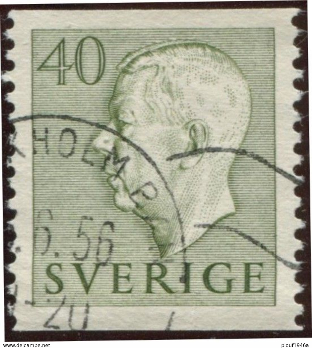 Pays : 452,04 (Suède : Gustave VI Adolphe)  Yvert Et Tellier N° :  384 (o) - Oblitérés