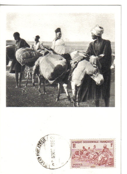 Carte Maximum De Du Sénégal - 1952 - Tarnsport D'arachides à Dos D'ânes - Covers & Documents