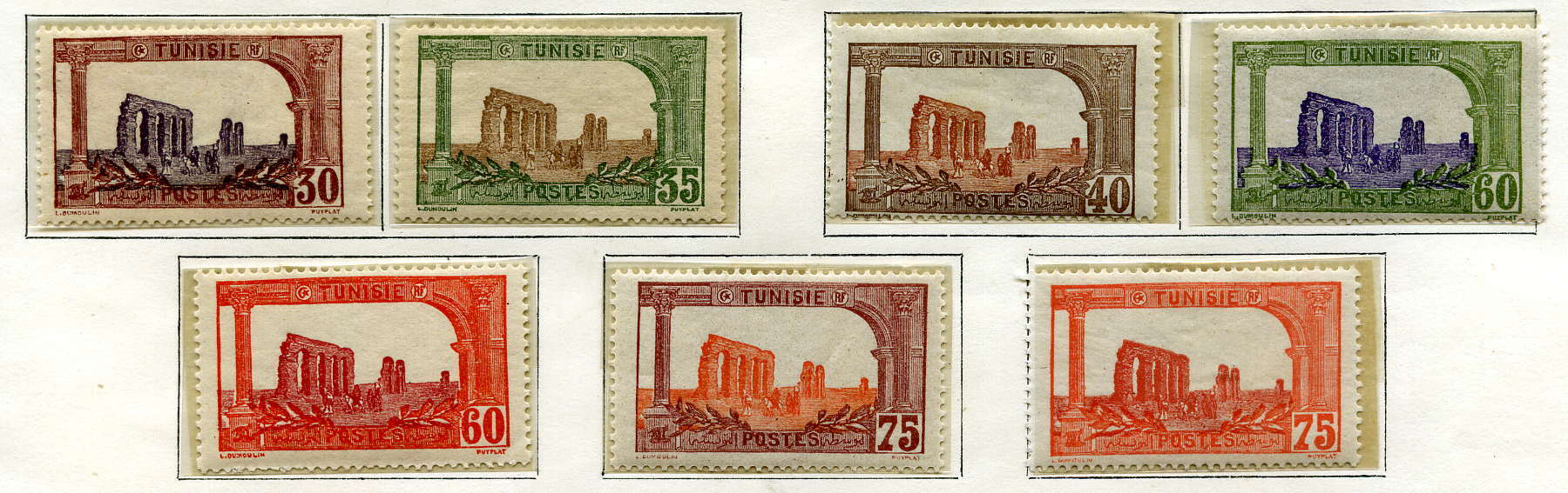 Tunisie 36 à 41, 75, 105 à 109 * - Unused Stamps