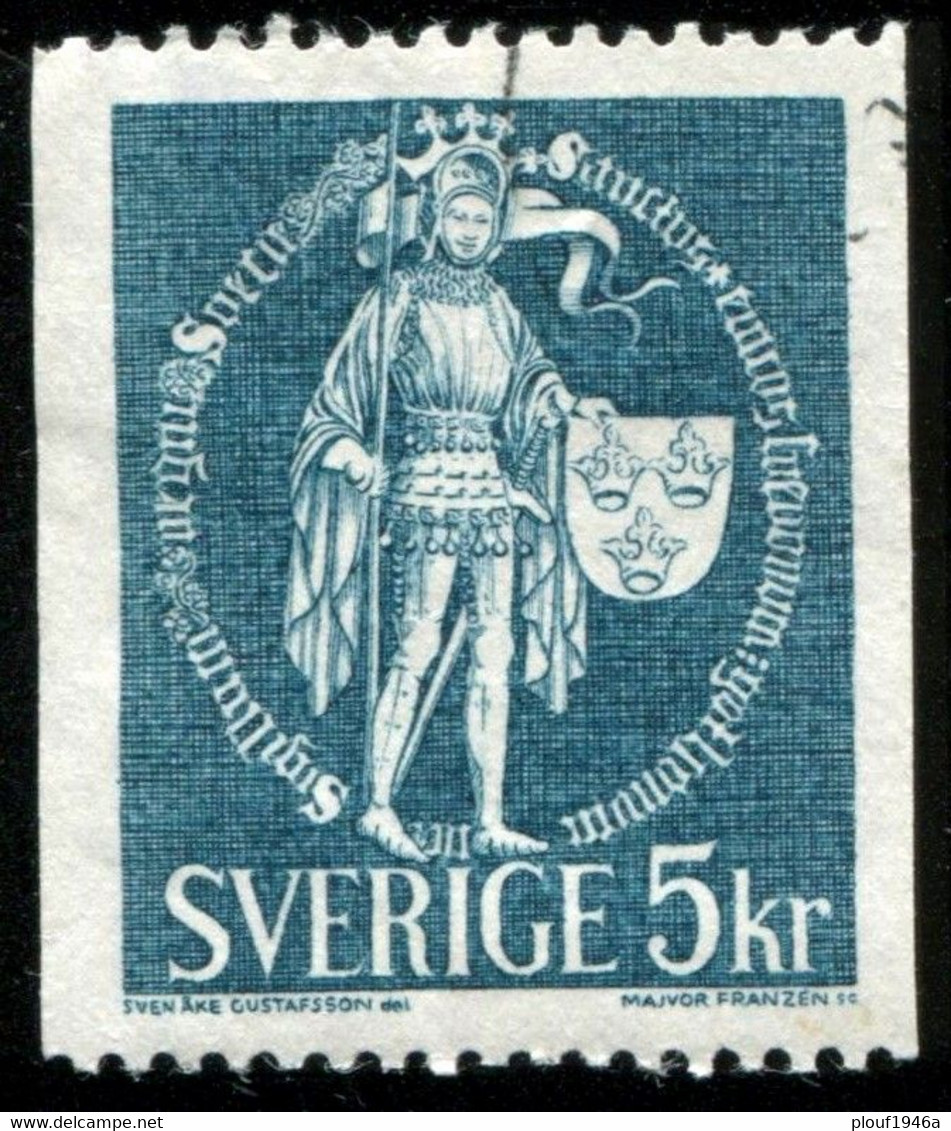 Pays : 452,04 (Suède : Gustave VI Adolphe)  Yvert Et Tellier N° :  654 A (o) - Used Stamps