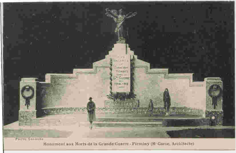 42 - LOIRE - FIRMINY -  CPA   - Monuments Aux Morts De La Grande Guerre - (M Gorce - Architecte) - Firminy