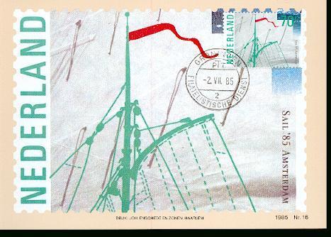 PAYS BAS CARTE MAXIMUM NUM.YVERT 1248 MARINE A VOILE  VOILIER - Maximumkarten (MC)