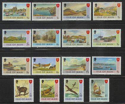 ISLE OF MAN 1973 MNH Stamps Definitives 12-27 #4801 - Isle Of Man