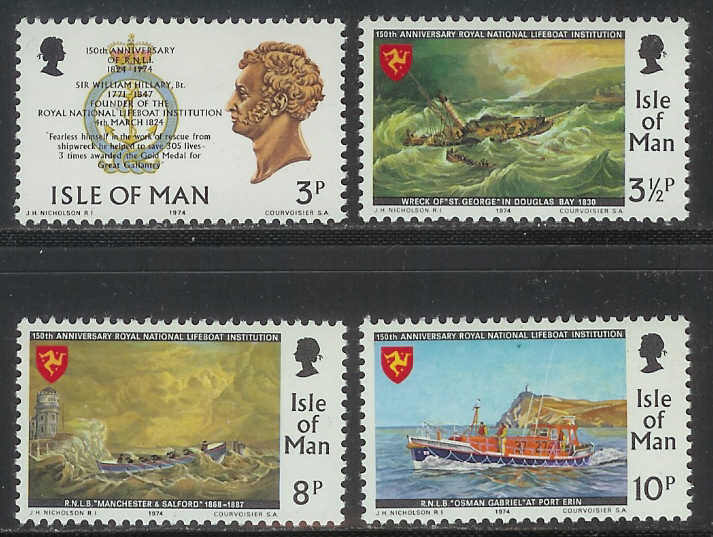 ISLE OF MAN 1974 MNH Stamp(s) Lifeboat Inst. 36-39 #4806 - Other (Sea)