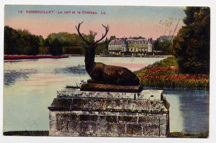 RAMBOUILLET (carte Couleur) Le Cerf Et Château - Rambouillet (Kasteel)