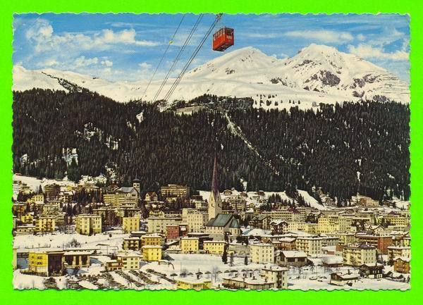 DAVOS, SUISSE  - BLICK GEGEN SCHATZALP, STRELABERG UND SCHIAHORNER - CARD TRAVEL IN 1967 - - Davos