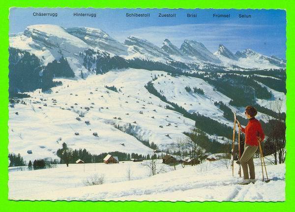 OBERTOGGENBURG, SCHWEIZ - BLICK VON WILDHAUS IN WINTER - CARD TRAVEL IN 1967 - ANIMATED - - Wil