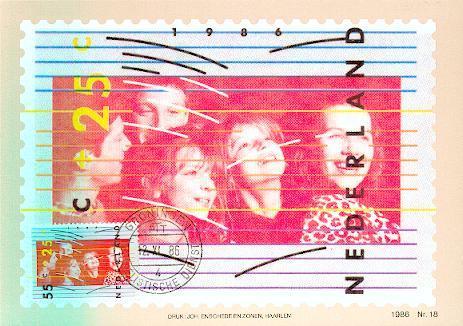 PAYS BAS CARTE MAXIMUM NUM.YVERT 1277 ENFANCE - Cartoline Maximum