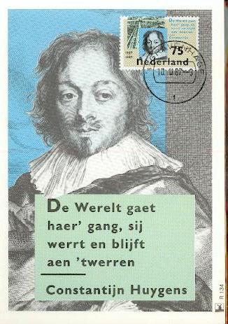 PAYS BAS CARTE MAXIMUM NUM.YVERT 1284 LITTERATURE HUYGENS - Maximum Cards