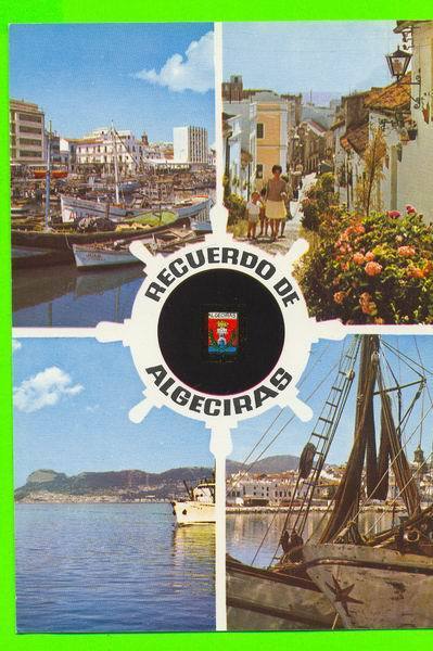 ALGECIRAS - VISTA PARCIAL DEL PUERTO-CALLE TIPICA - 4 MULTIVUES - - Cádiz