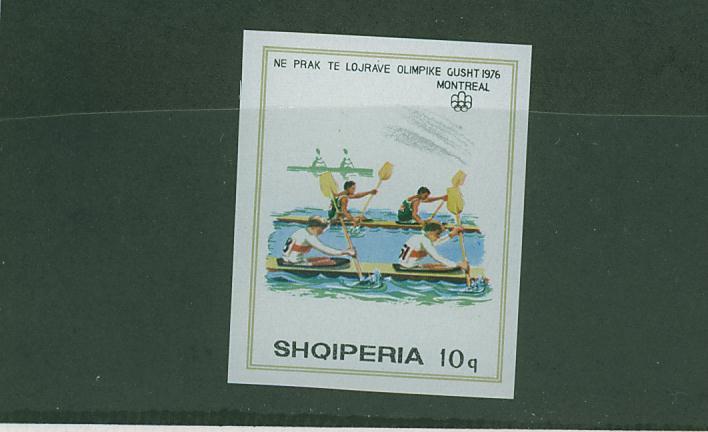 T0457 Canoe NON DENTELE Albanie 1976 Neuf ** Jeux Olympiques De Montreal - Canoe