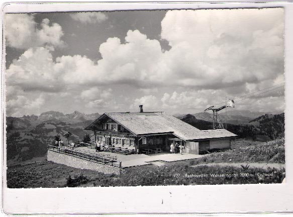 CARTE POSTALE"restaurant WASSERNGRAT 2000M- GSTAAD ( Suisse) - Gstaad