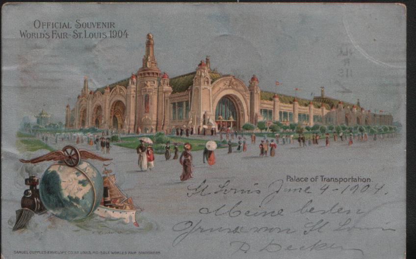 St Louis 1904 (Winderlich) Palace Du Transport (train Bateau Etc - Otros & Sin Clasificación