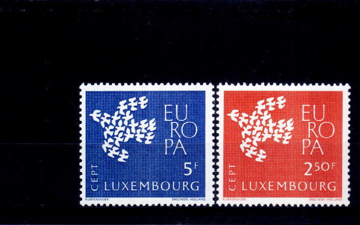 Luxembourg Yv.no.601/2 Neufs** Europa 1961 - 1961