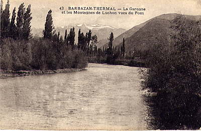 BARBAZAN - La Garonne Et Les Montagnes De Luchon, Vues Du Pont - Barbazan