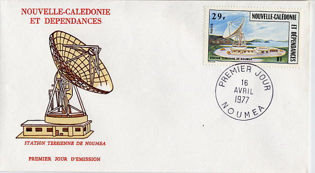 NOUVELLE CALEDONIE ET DEPENDANCES   -  STATION TERRIENNE DE NOUMEA  -  FDC 1er JOUR - Sonstige & Ohne Zuordnung