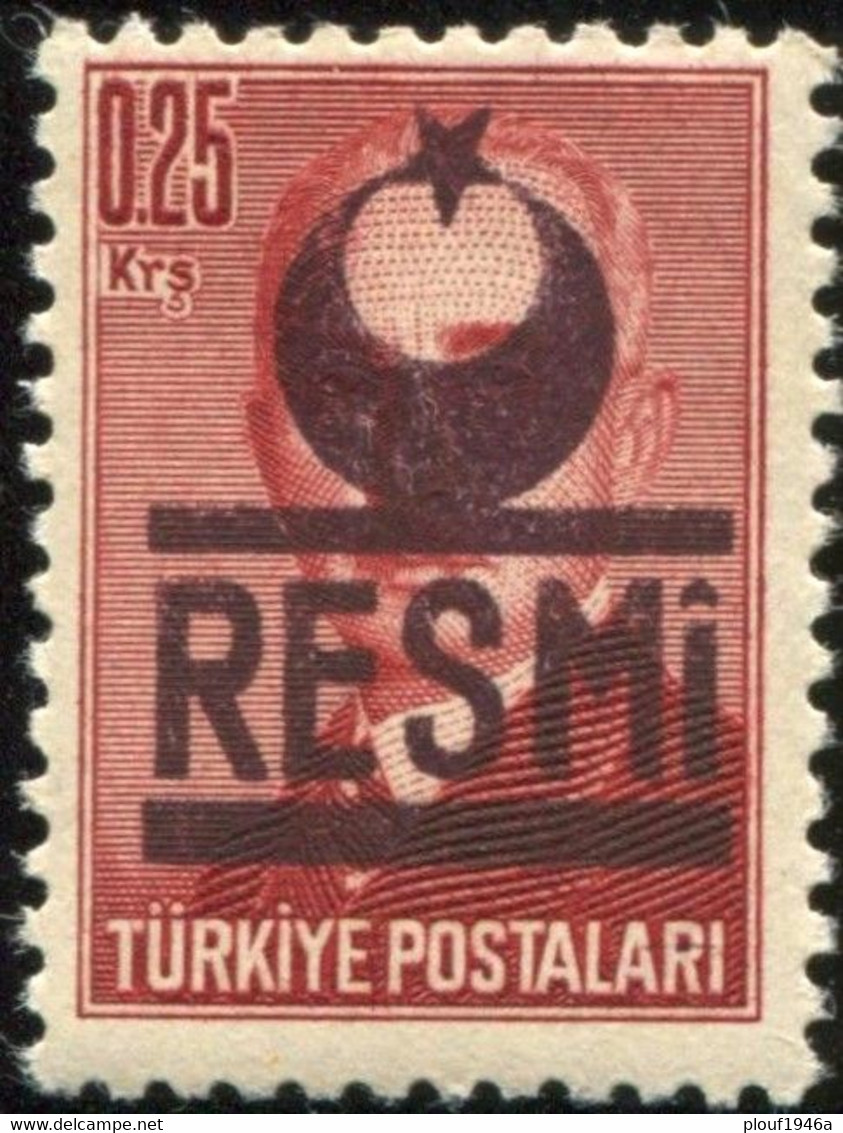 Pays : 489,1 (Turquie : République)  Yvert Et Tellier N° : S   18 (**) - Official Stamps