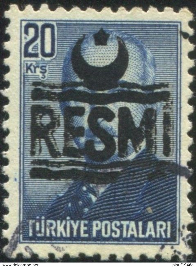 Pays : 489,1 (Turquie : République)  Yvert Et Tellier N° : S   33 (o) - Official Stamps