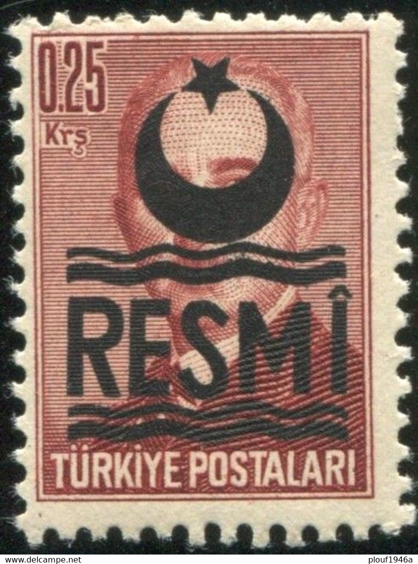 Pays : 489,1 (Turquie : République)  Yvert Et Tellier N° : S   37 (**) - Official Stamps