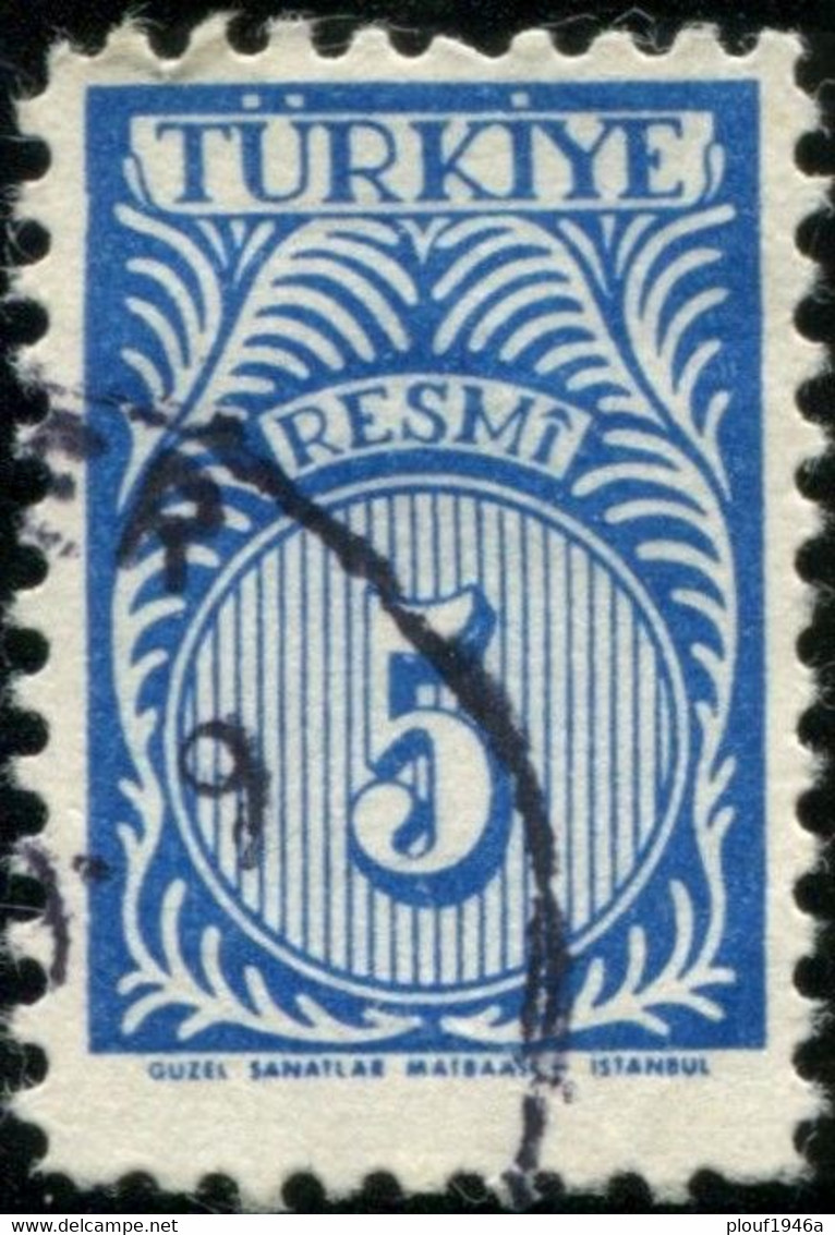 Pays : 489,1 (Turquie : République)  Yvert Et Tellier N° : S   45 (o) - Official Stamps