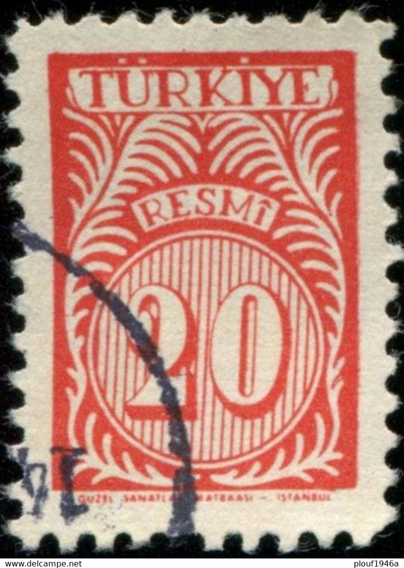 Pays : 489,1 (Turquie : République)  Yvert Et Tellier N° : S   48 (o) - Official Stamps