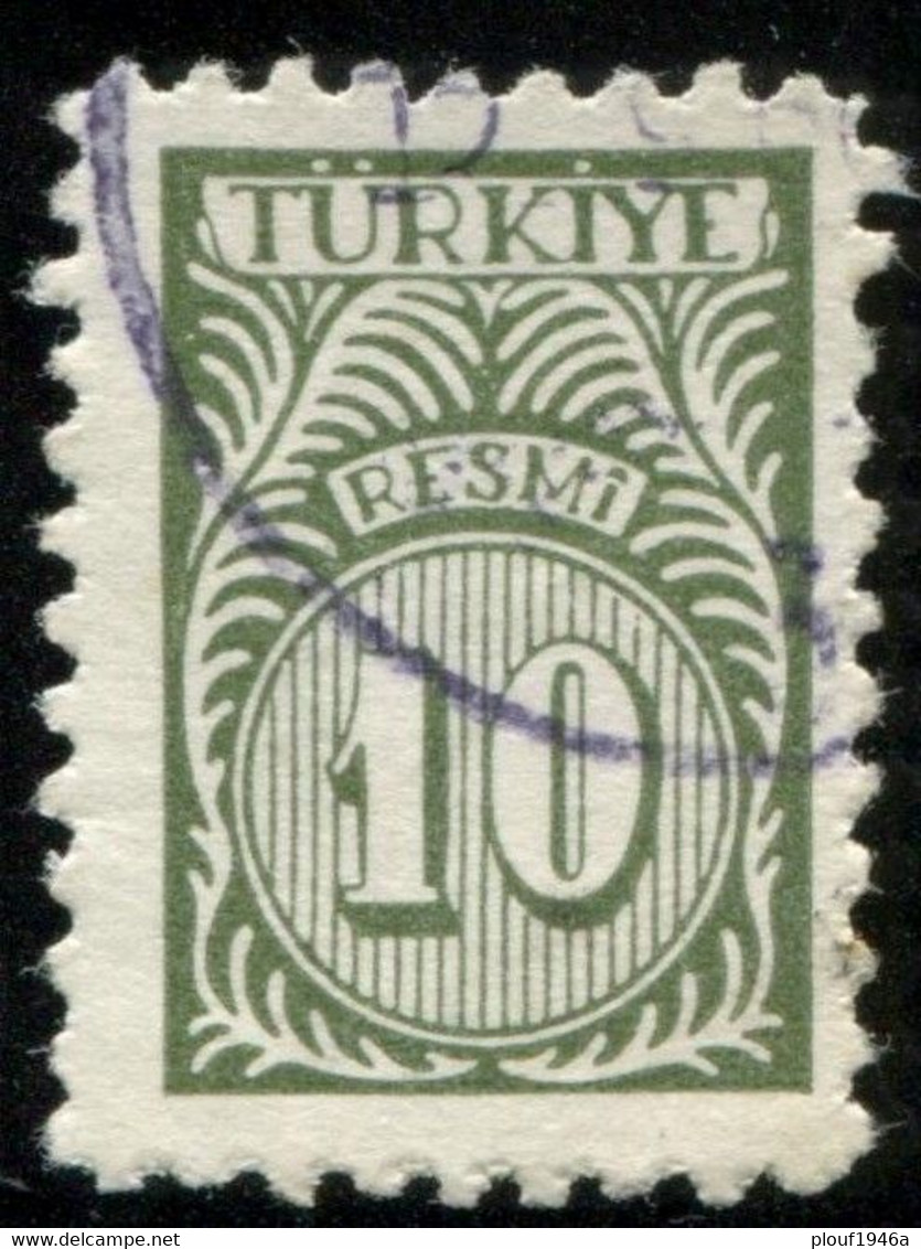 Pays : 489,1 (Turquie : République)  Yvert Et Tellier N° : S   57 (o) - Francobolli Di Servizio