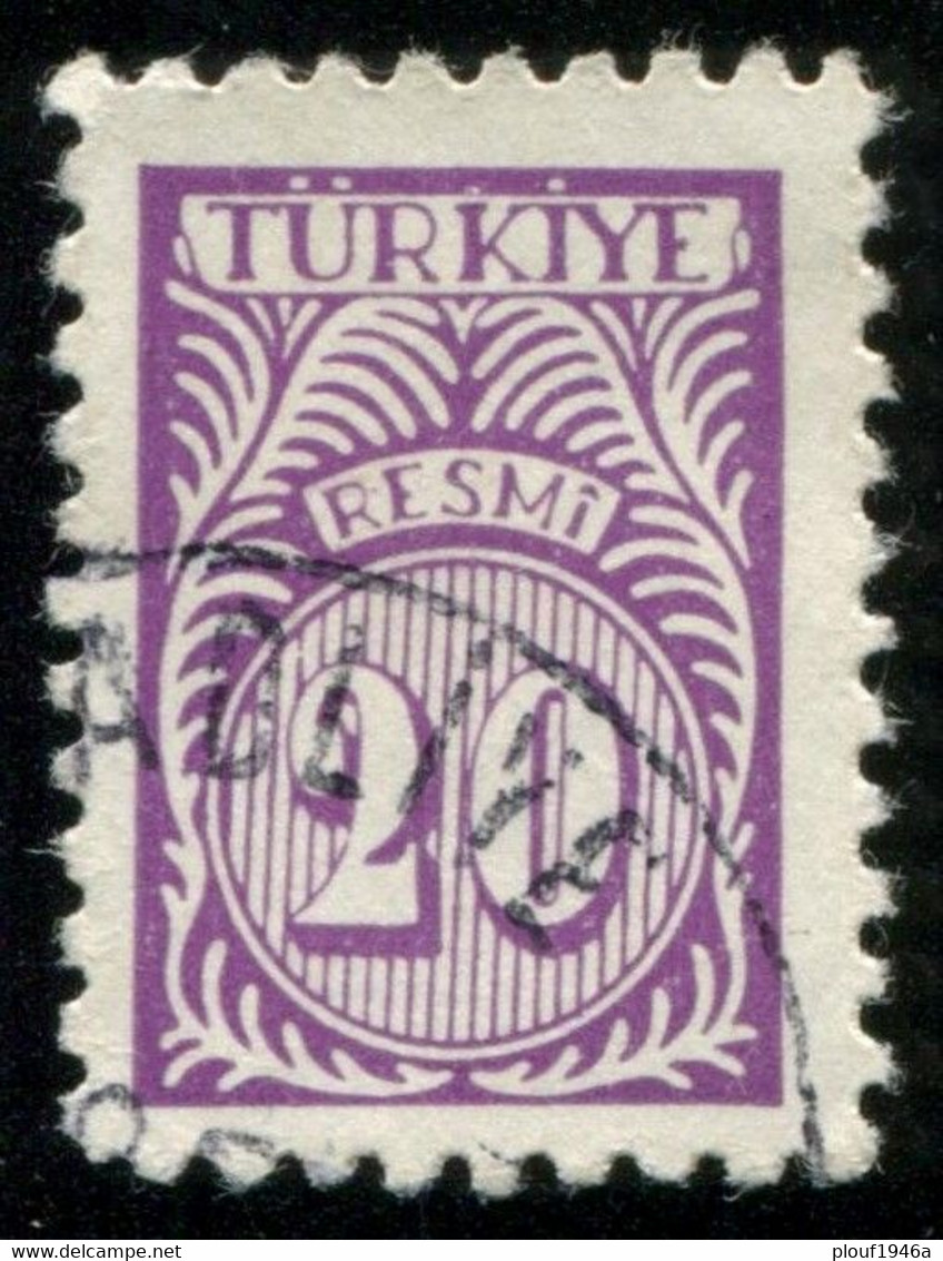 Pays : 489,1 (Turquie : République)  Yvert Et Tellier N° : S   59 (o) - Timbres De Service