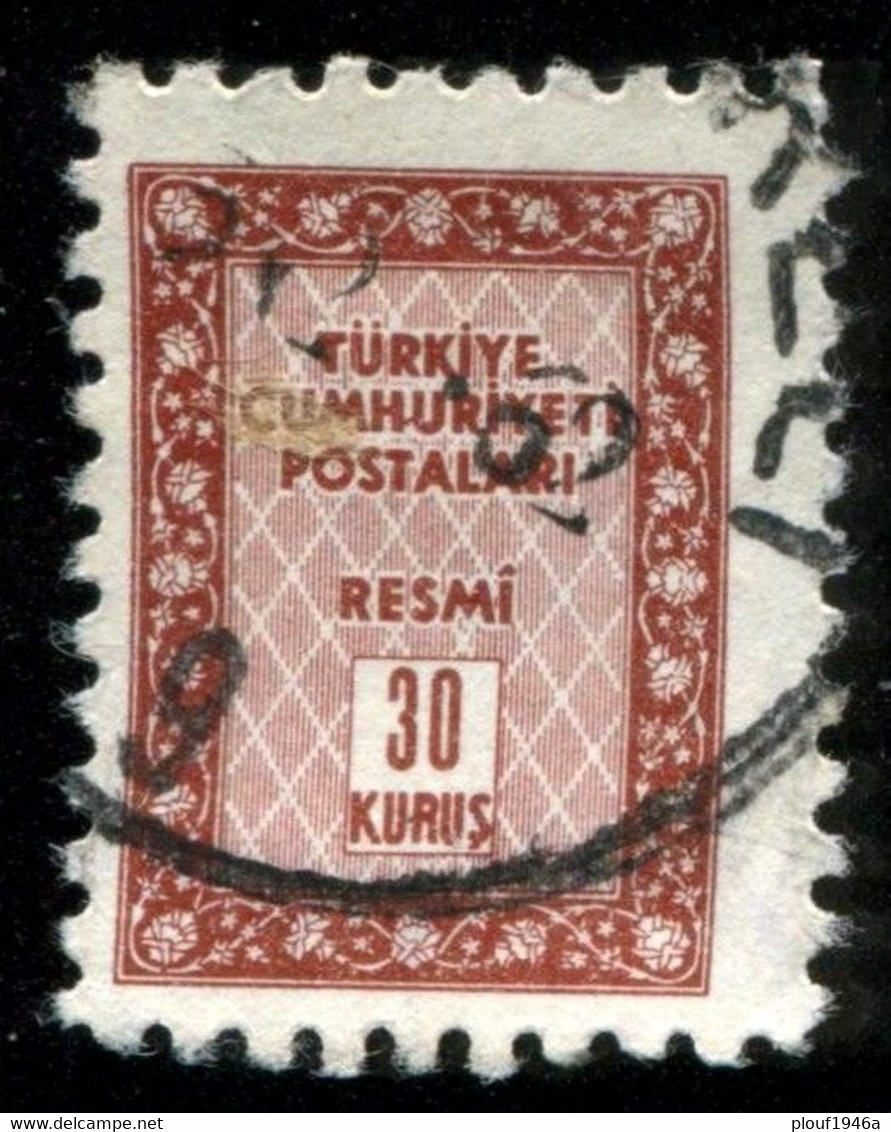 Pays : 489,1 (Turquie : République)  Yvert Et Tellier N° : S   68 (o) - Timbres De Service