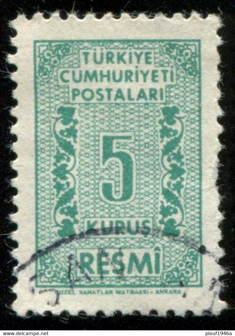 Pays : 489,1 (Turquie : République)  Yvert Et Tellier N° : S   75 (o) - Official Stamps