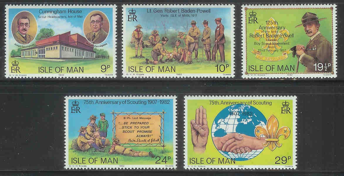 ISLE OF MAN 1982 MNH Stamp(s) Scouting 203-207  #4848 - Other & Unclassified