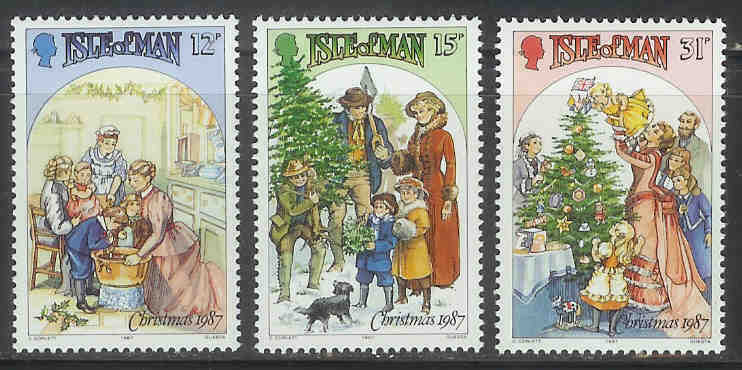 ISLE OF MAN 1987 MNH Stamp(s) Christmas 348-350 #4883 - Christmas