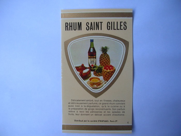 Etiquette Ancienne RHUM SAINT GILLES - Rum
