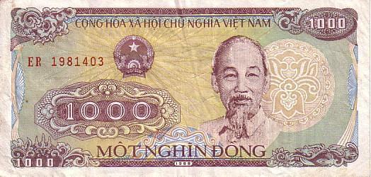 VIET NAM    1 000 Dond  Daté De 1988    Pick 106a    *****QUALITE  VF   ***** - Viêt-Nam