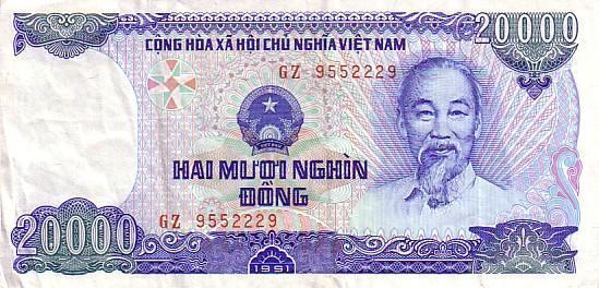 VIET NAM    20 000 Dong   Daté De 1991    Pick 110a    *****QUALITE  VF + ***** - Viêt-Nam