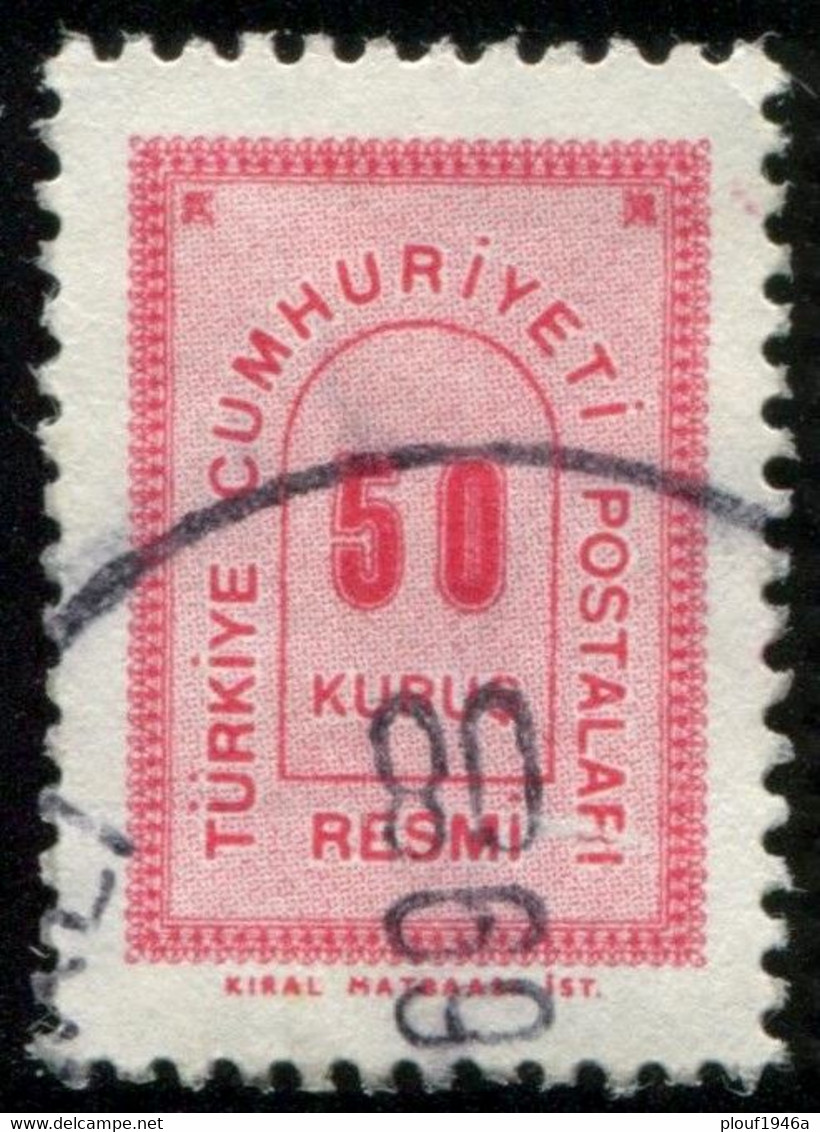 Pays : 489,1 (Turquie : République)  Yvert Et Tellier N° : S   85 (o) - Official Stamps