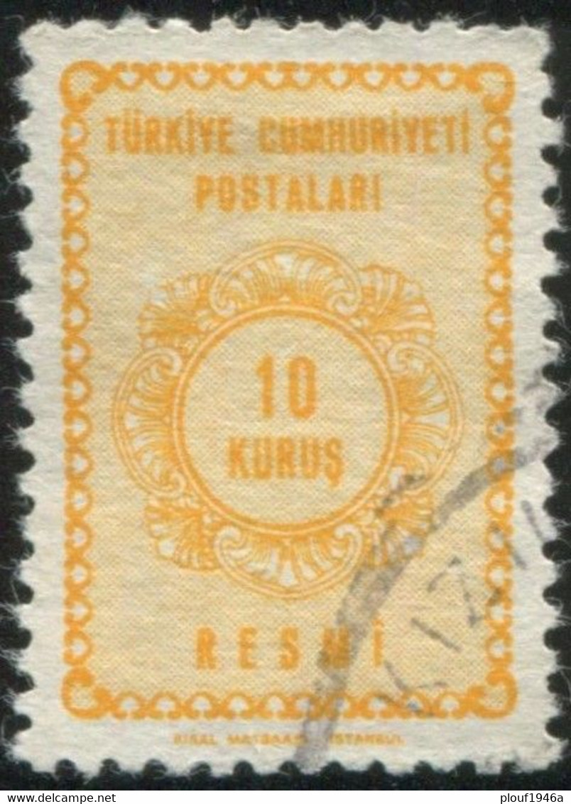 Pays : 489,1 (Turquie : République)  Yvert Et Tellier N° : S   89 (o) - Official Stamps