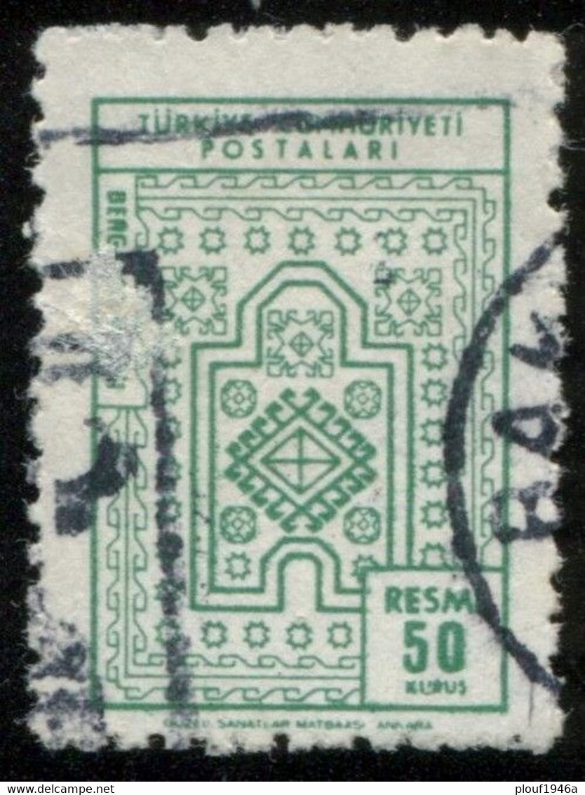 Pays : 489,1 (Turquie : République)  Yvert Et Tellier N° : S  100 (o) - Timbres De Service